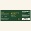 Rock Ridge Pharmacy Plant-Based Quercetin supplement, back of bottle with supplement facts