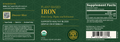 Rock Ridge Pharmacy Iron supplement, back of bottle with supplement facts