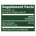 Rock Ridge Pharmacy Calcium Disodium EDTA supplement, product label close-up