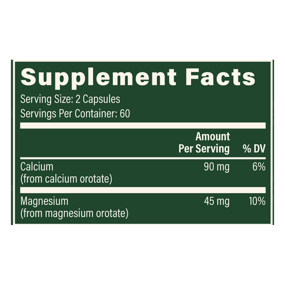 Rock Ridge Pharmacy Calcium & Magnesium supplement, product label close-up