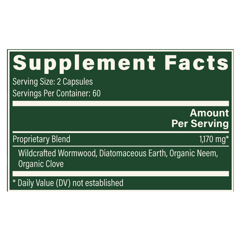 Rock Ridge Pharmacy Paratrex 1 supplement, product label close-up