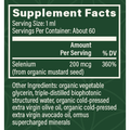 Rock Ridge Pharmacy Liquid Selenium supplement, product label close-up