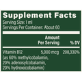 Rock Ridge Pharmacy Vitamin B12 5000 mcg supplement, product label close-up