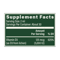 Rock Ridge Pharmacy Vitamin D3, 5,000 IU supplement, product label close-up