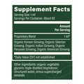 Rock Ridge Pharmacy 5 Ginseng supplement, product label close-up