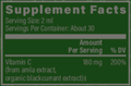 Rock Ridge Pharmacy Vitamin C supplement, product label close-up