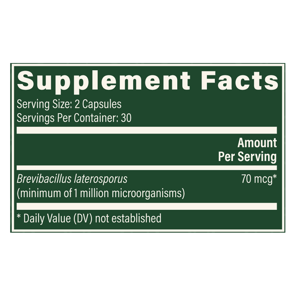 Rock Ridge Pharmacy Latero-Flora supplement, product label close-up