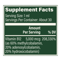 Rock Ridge Pharmacy Vitamin B12 5000 mcg supplement, product label close-up, alternate view 2