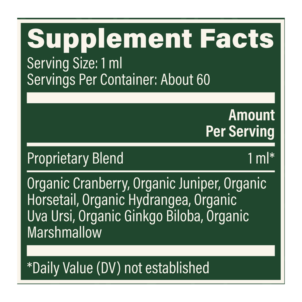 Rock Ridge Pharmacy Kidney Health supplement, product label close-up