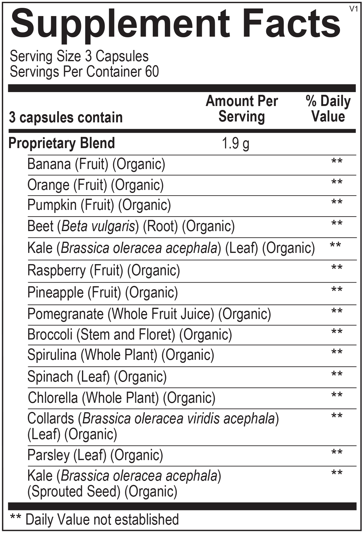 Indigo Greens Capsules ROCK RIDGE PHARMACY