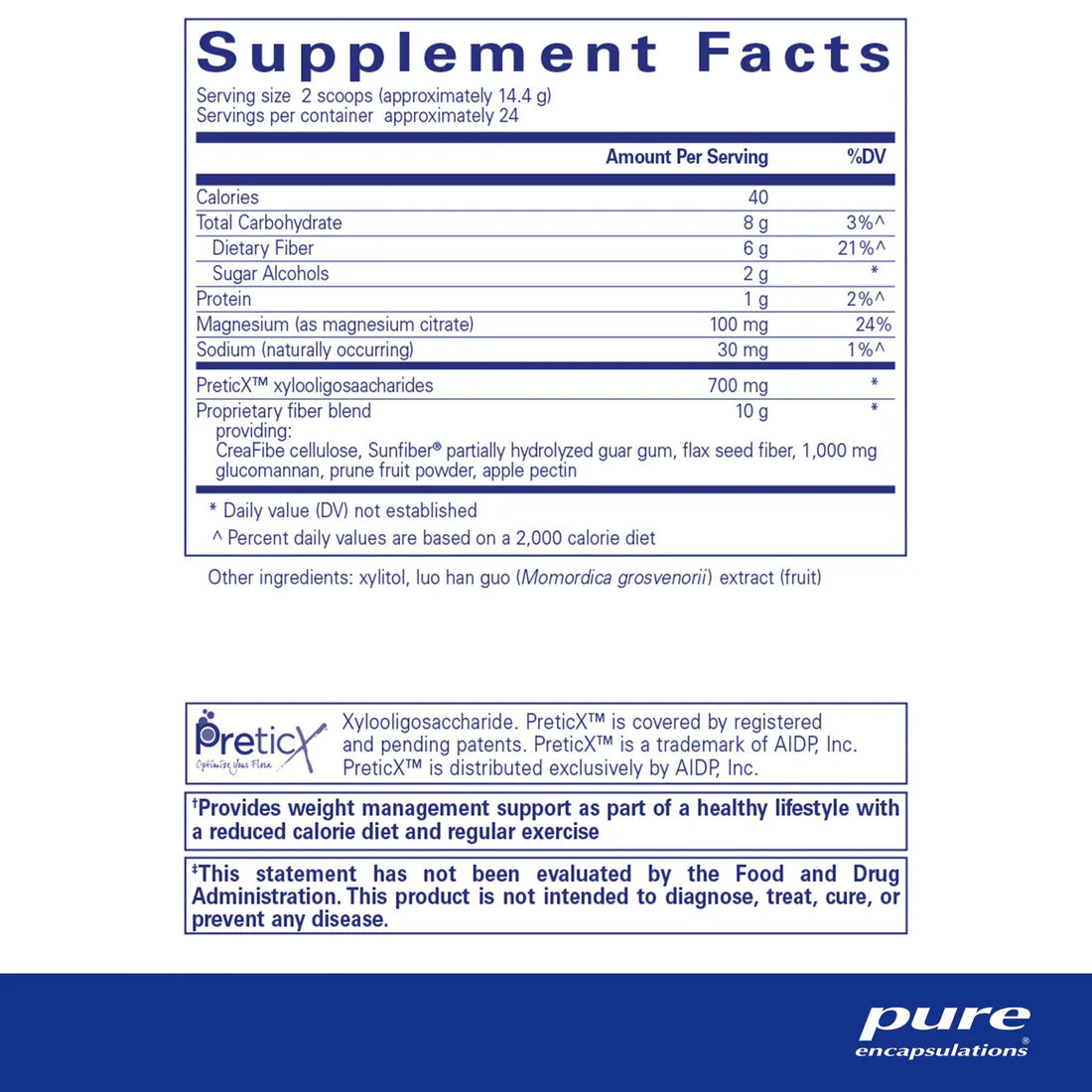 PureLean® Fiber Supplement - Supports Digestive Health & Weight