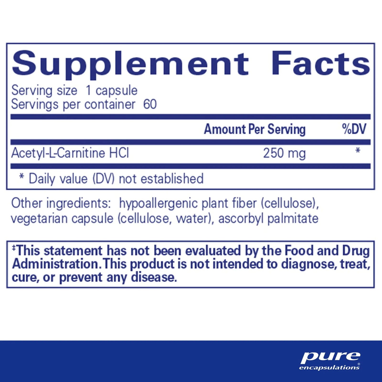 Acetyl L-Carnitine 250mg