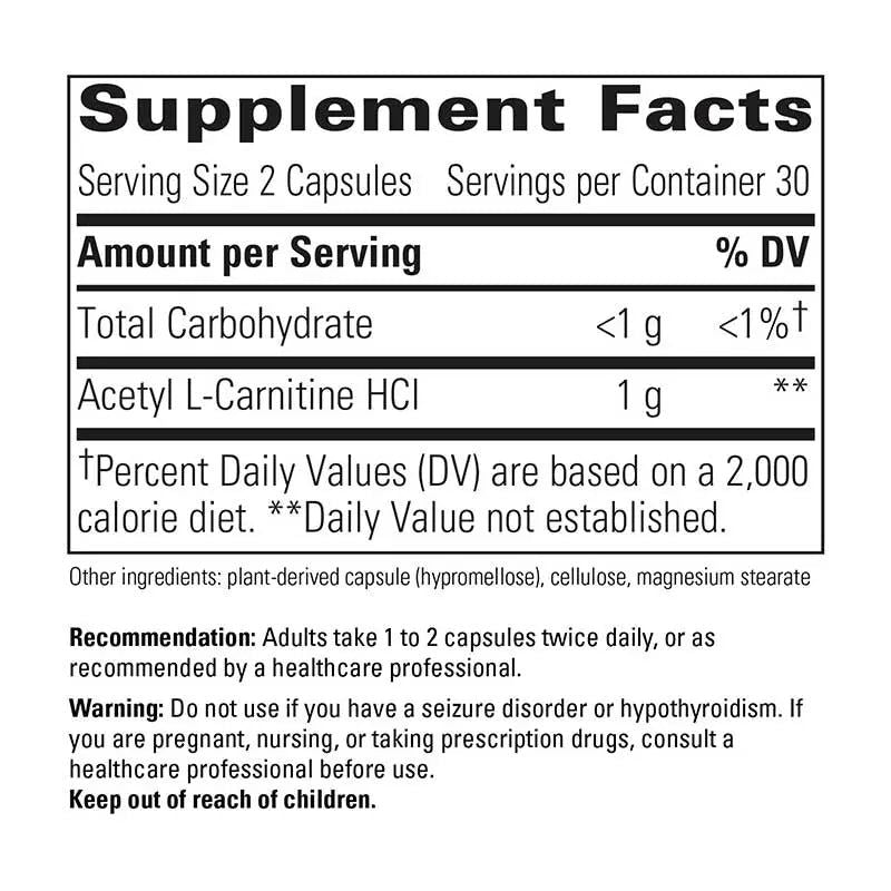 Acetyl L-Carnitine Brain & Nerve Cell Support Acetyl L-Carnitine Brain & Nerve Cell Support