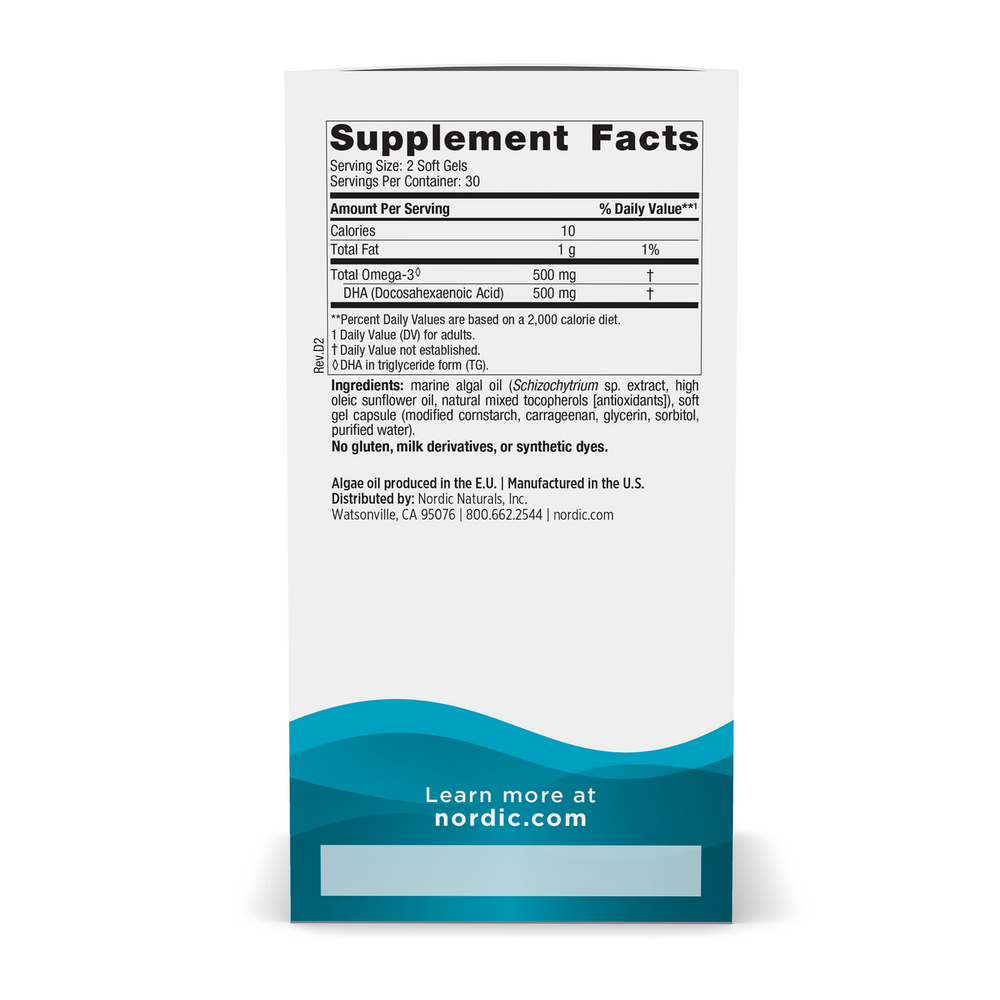 Algae DHA – Vegan DHA Omega-3 Supplement