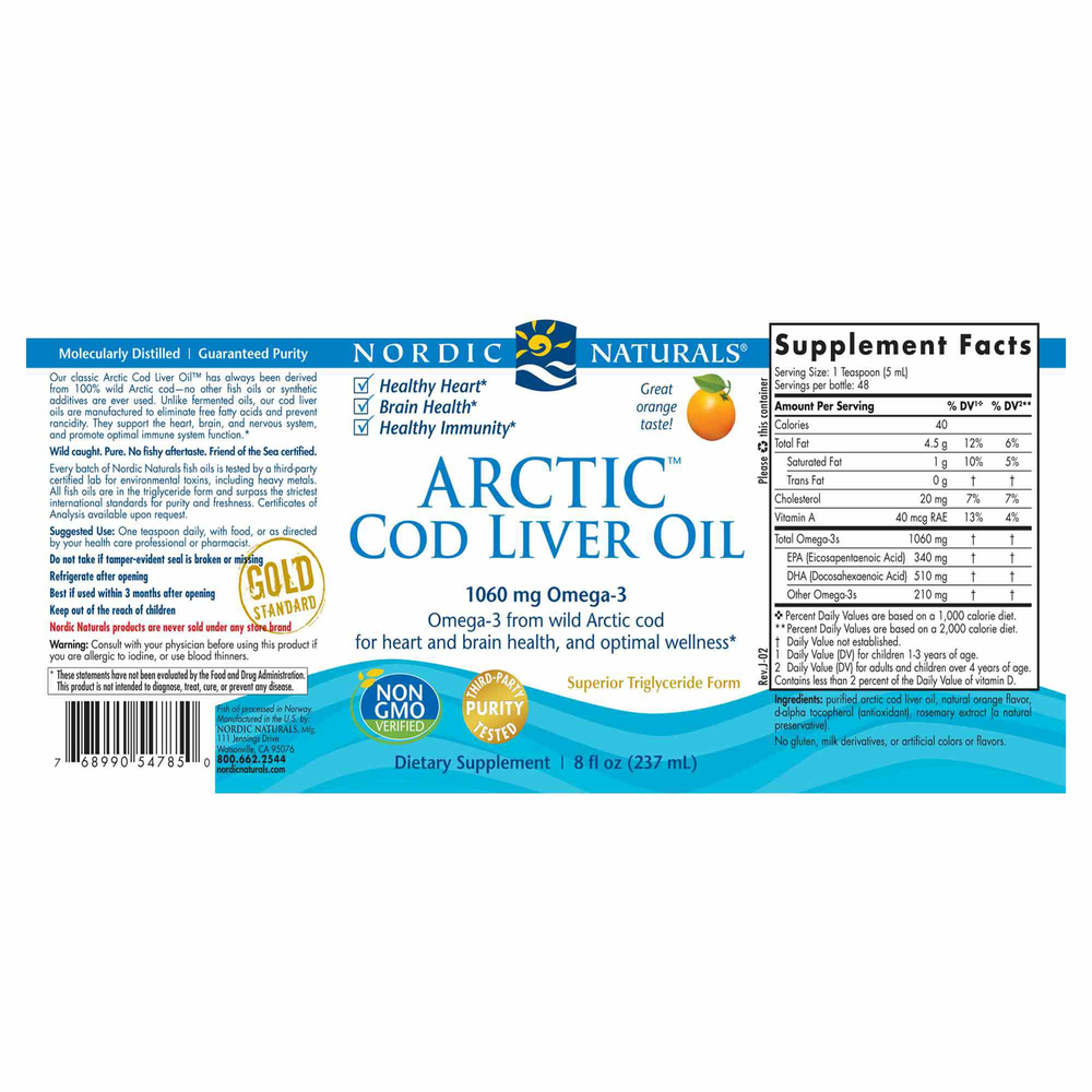 Arctic Cod Liver Oil – Orange
