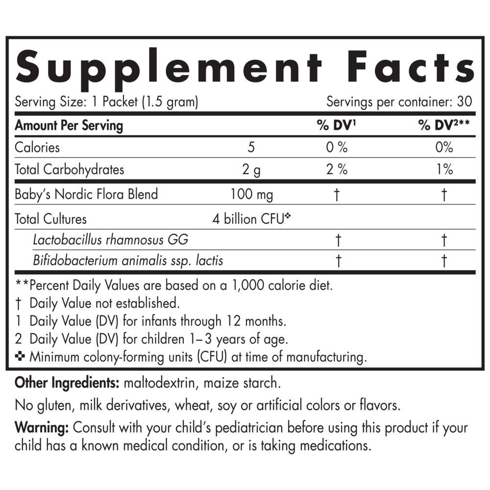 Baby's Probiotic Powder Packets, Unflavored