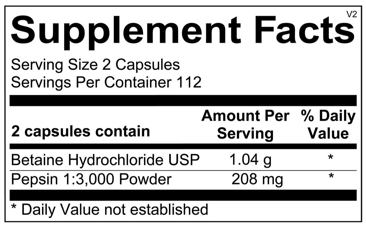 Betaine & Pepsin - ROCK RIDGE PHARMACY