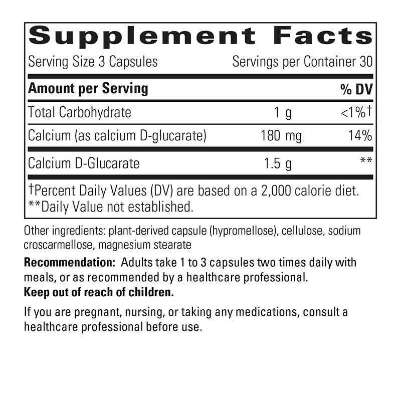 Calcium D-Glucarate - ROCK RIDGE PHARMACY