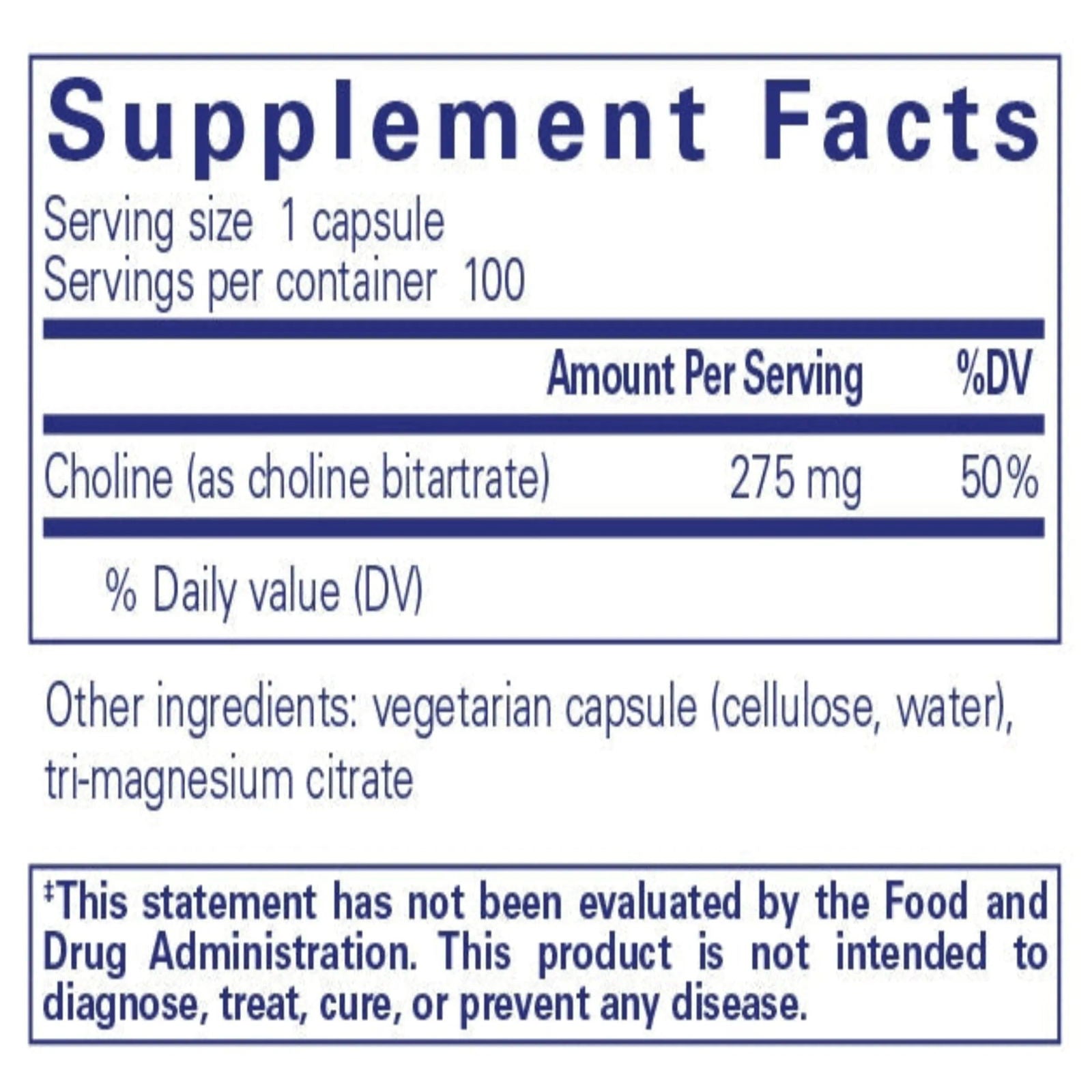 Choline (bitartrate) - ROCK RIDGE PHARMACY