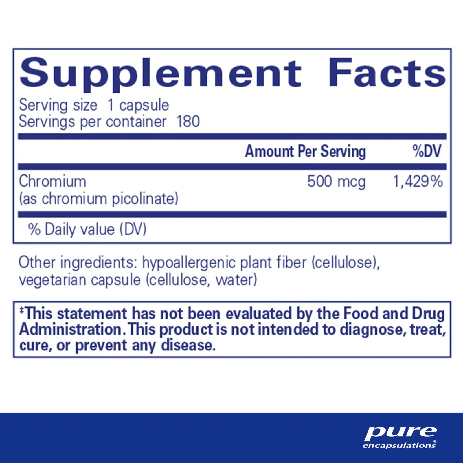 Chromium Picolinate 500mcg