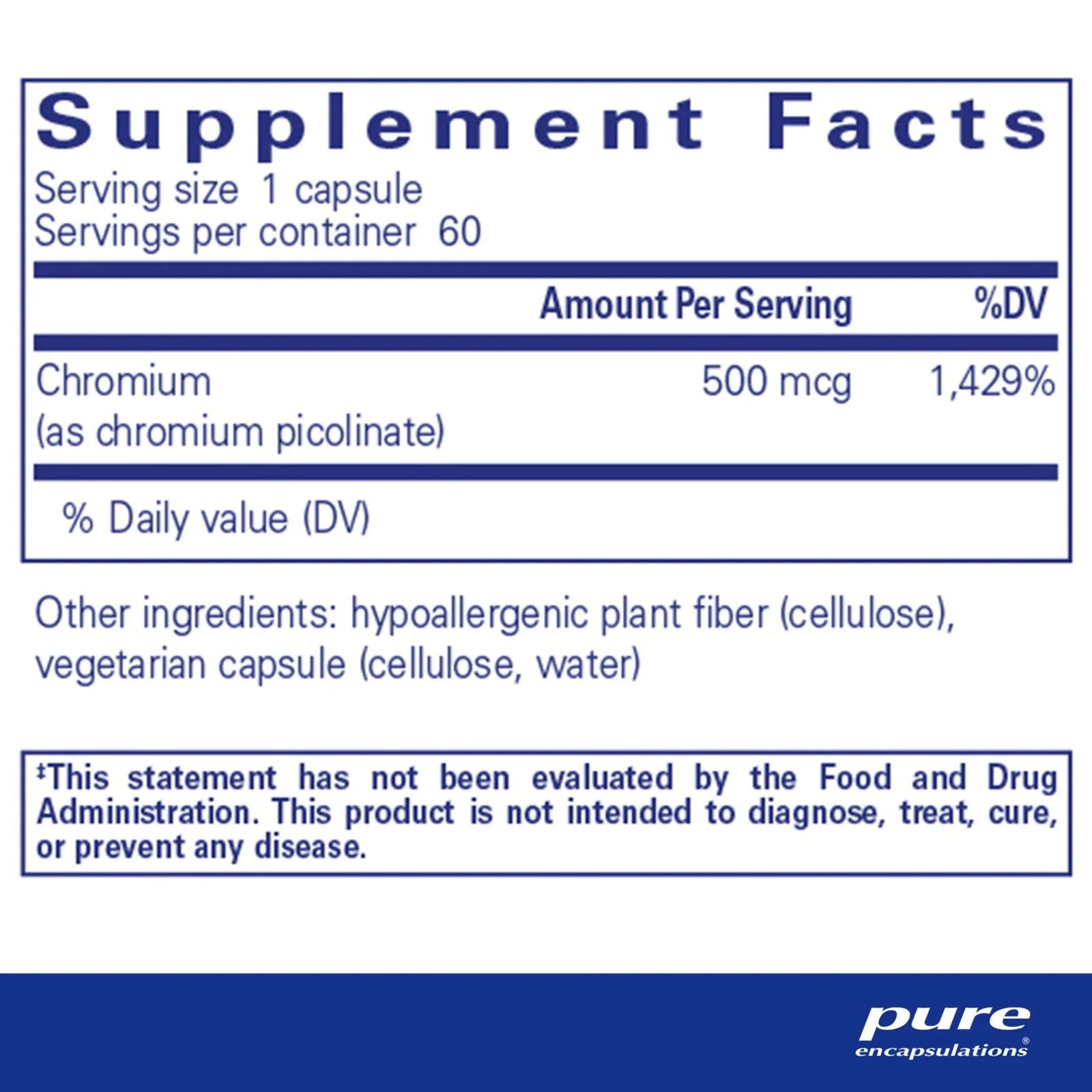 Chromium Picolinate 500mcg