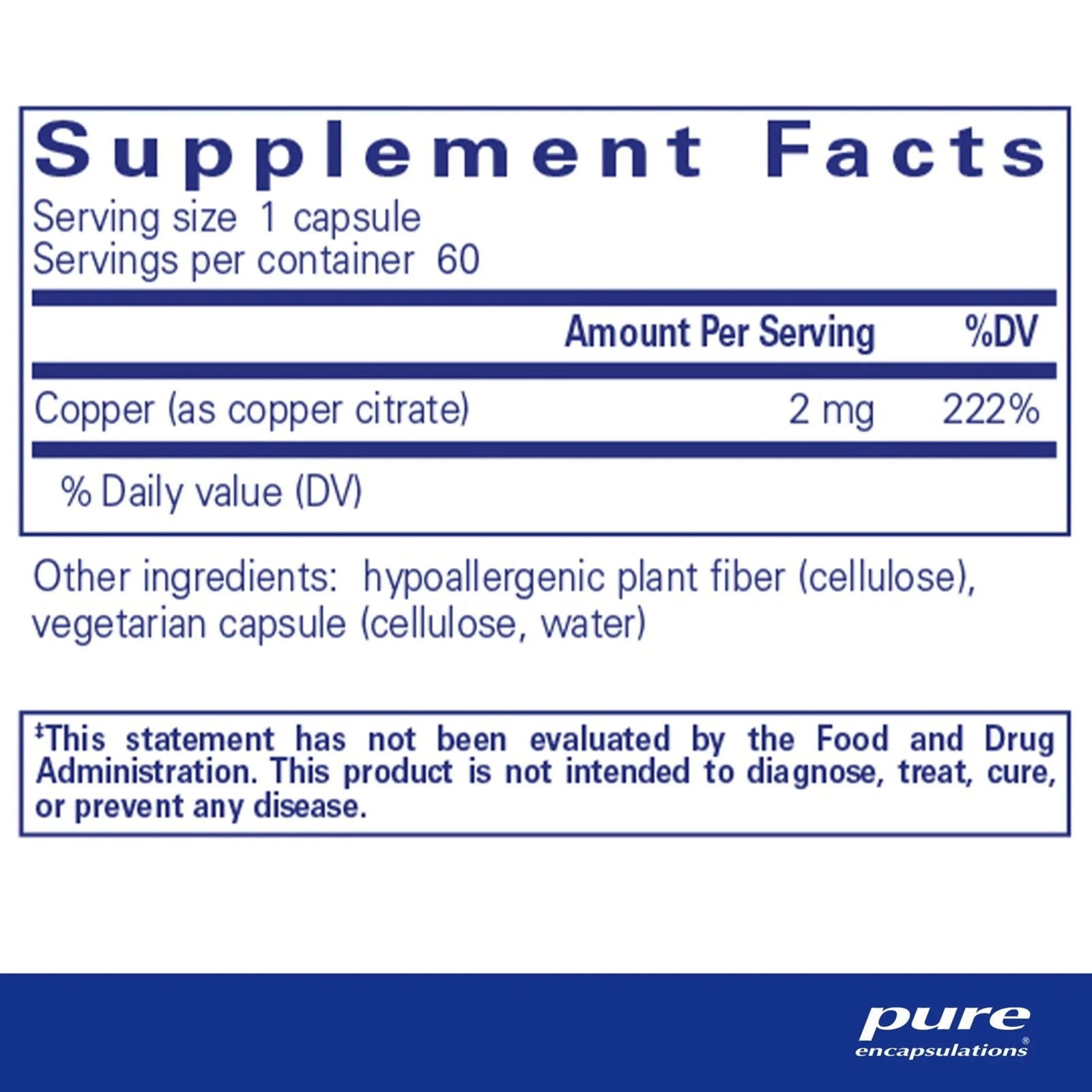 Copper (citrate) 60's - ROCK RIDGE PHARMACY