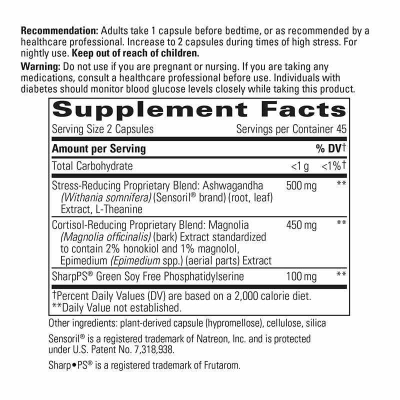 Cortisol Manager Allergen Free - ROCK RIDGE PHARMACY