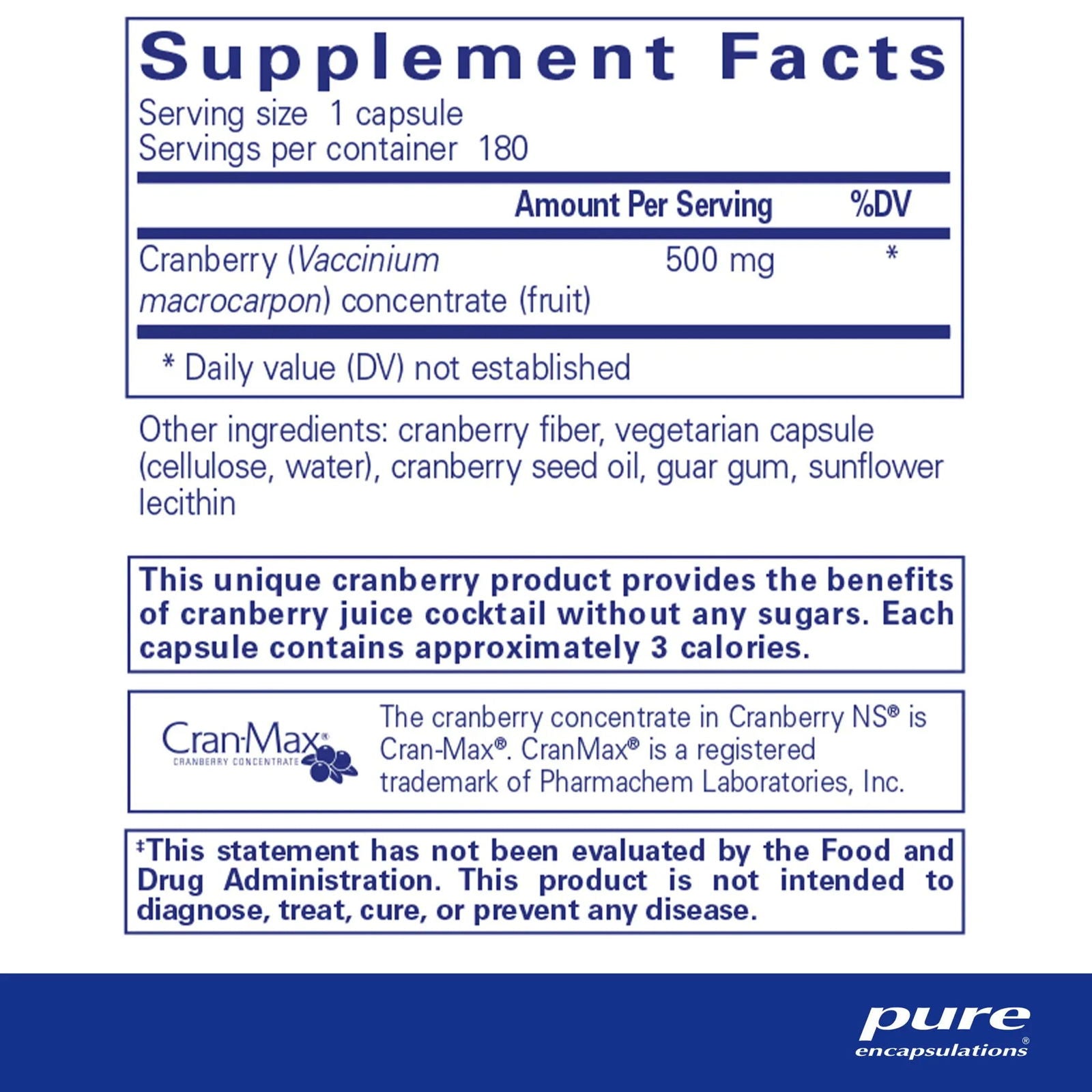 Cranberry NS Supplement