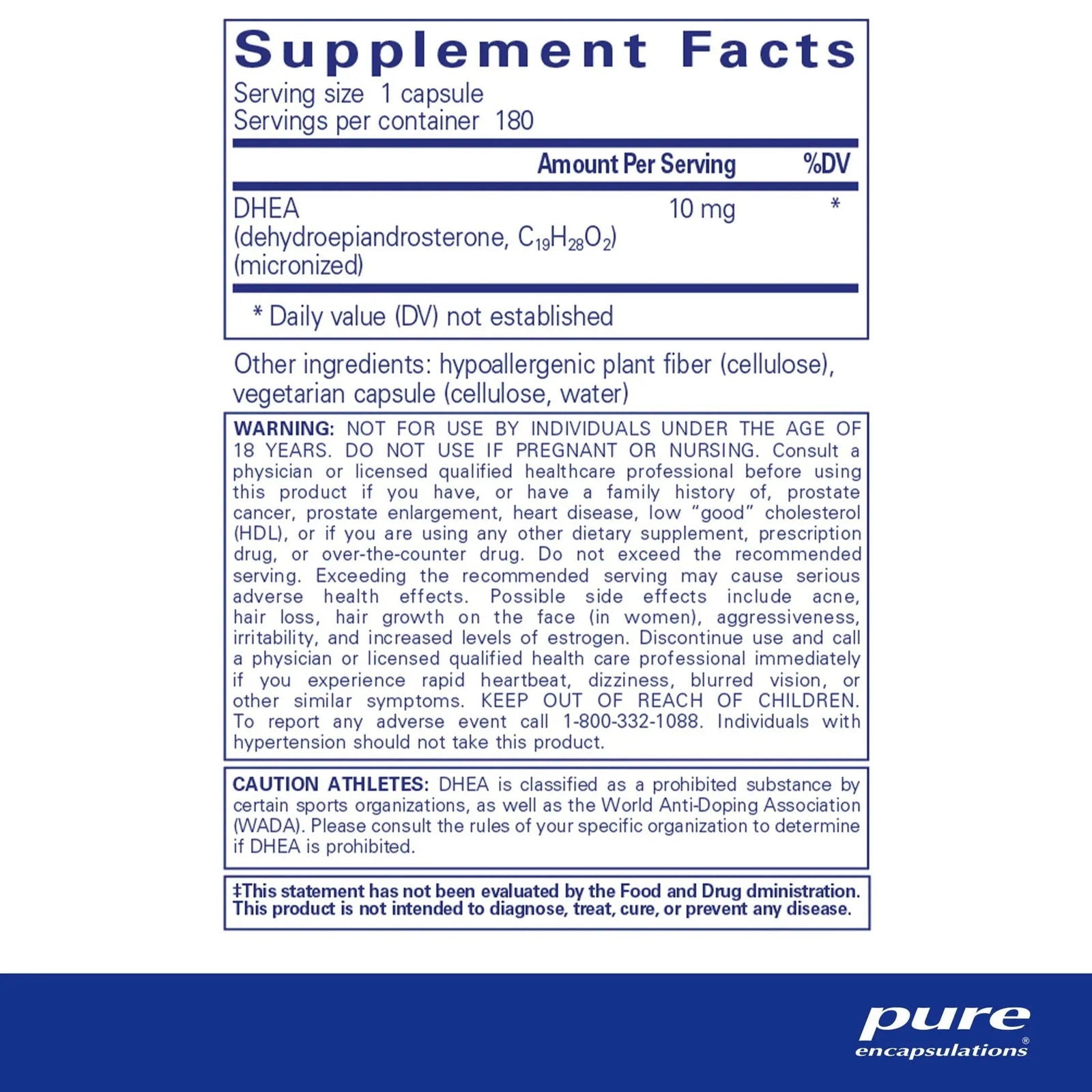 DHEA 10 mg - ROCK RIDGE PHARMACY