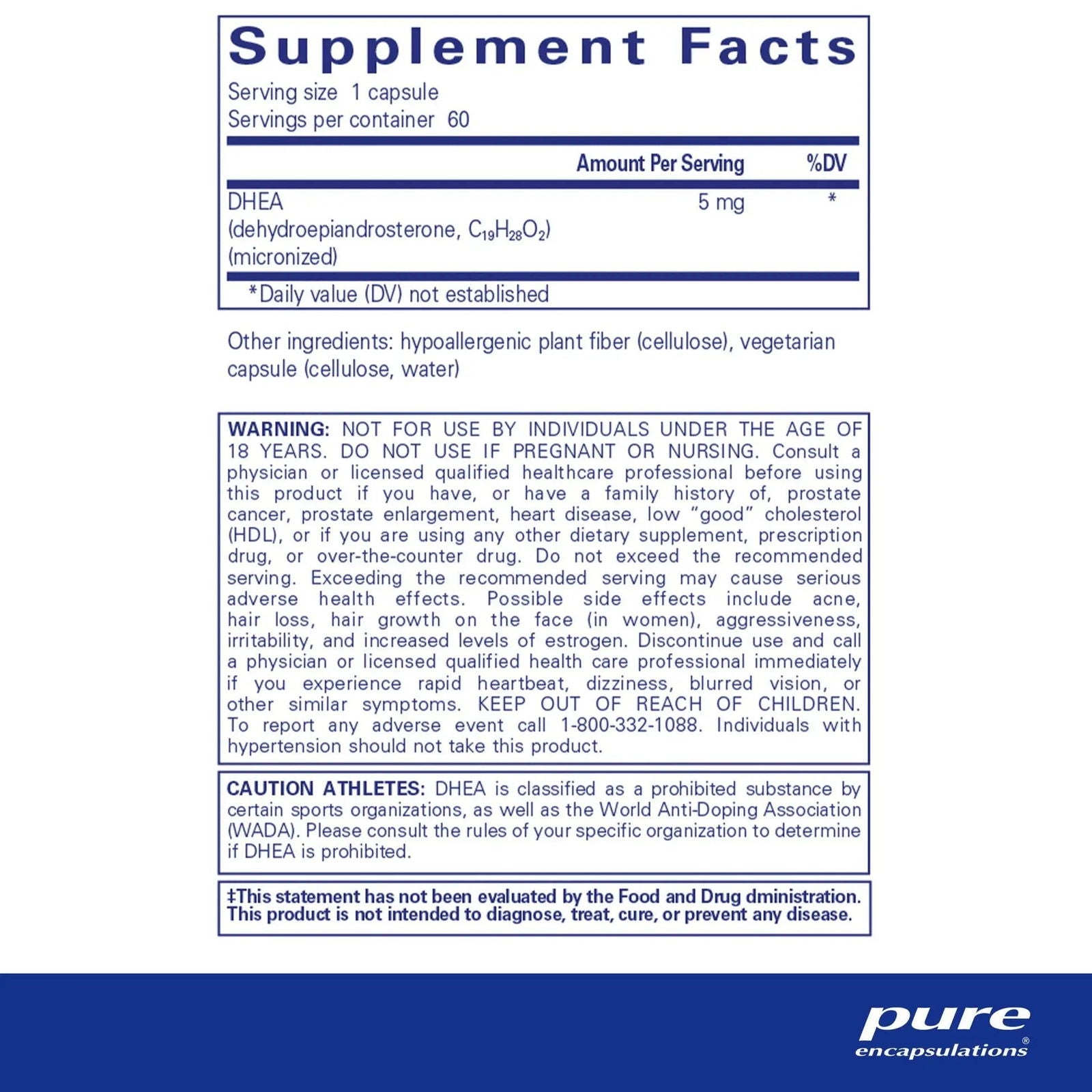 DHEA 5 mg - ROCK RIDGE PHARMACY