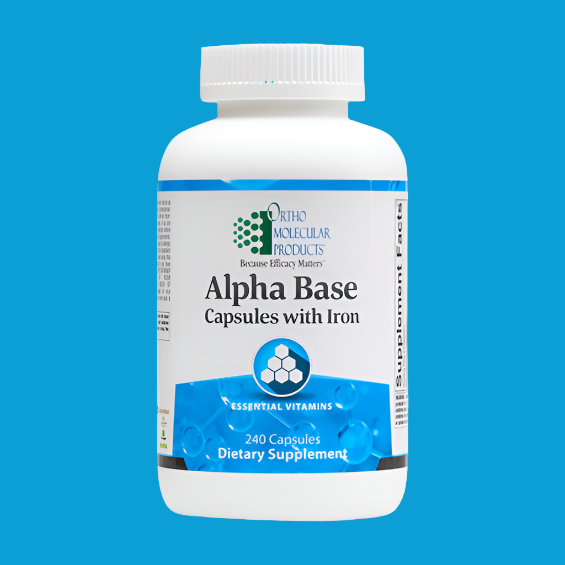 Alpha Base Capsules With Iron | Ortho Molecular | (240 CAP)