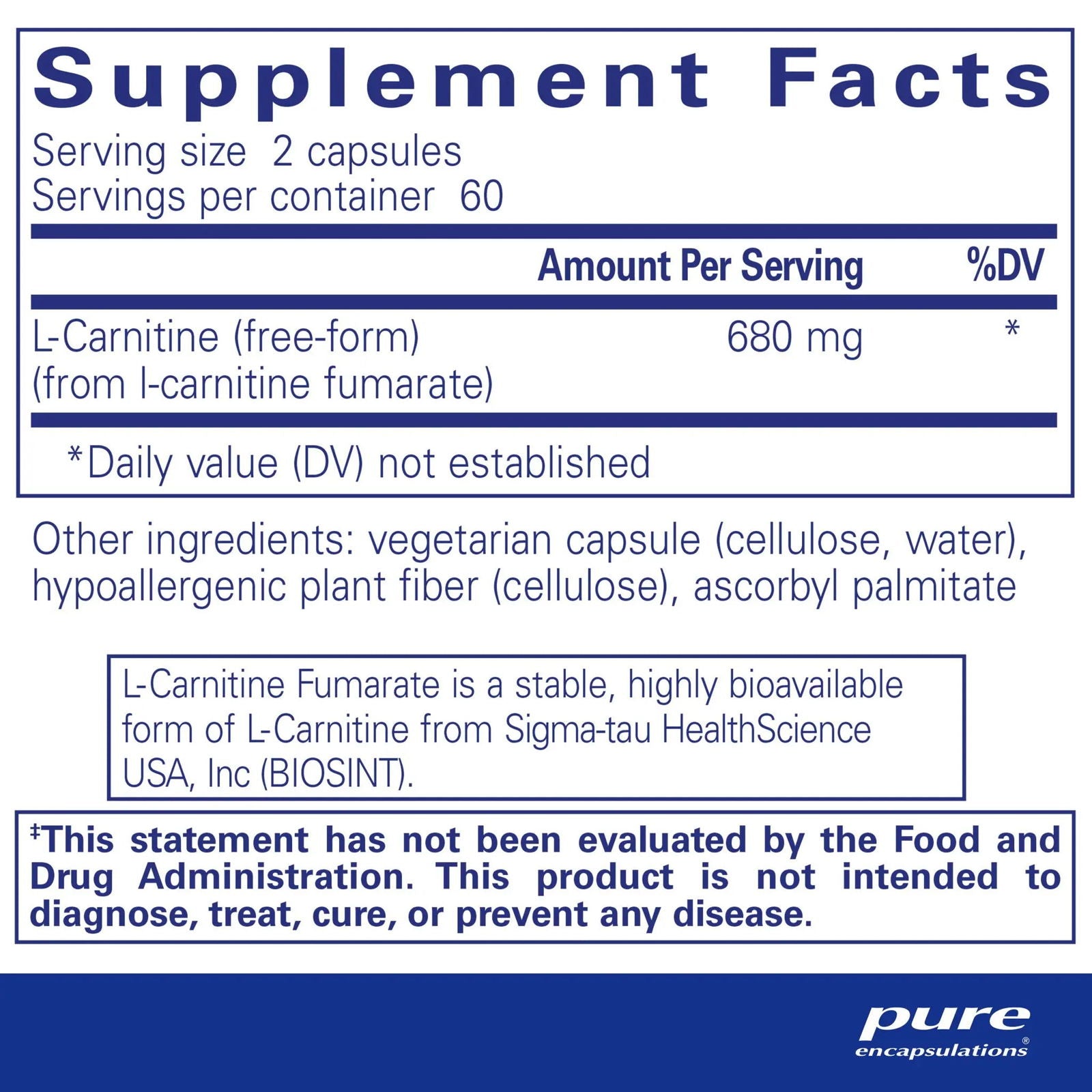 L-Carnitine Fumarate - ROCK RIDGE PHARMACY