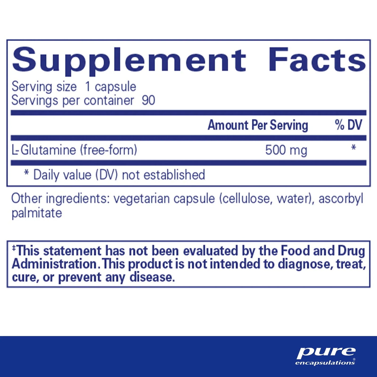 L-Glutamine 500 Mg. - ROCK RIDGE PHARMACY