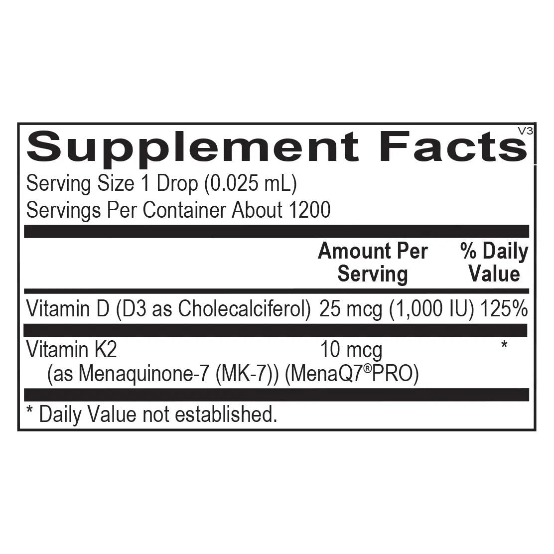 Liquid Vitamin D3 with K2 - ROCK RIDGE PHARMACY