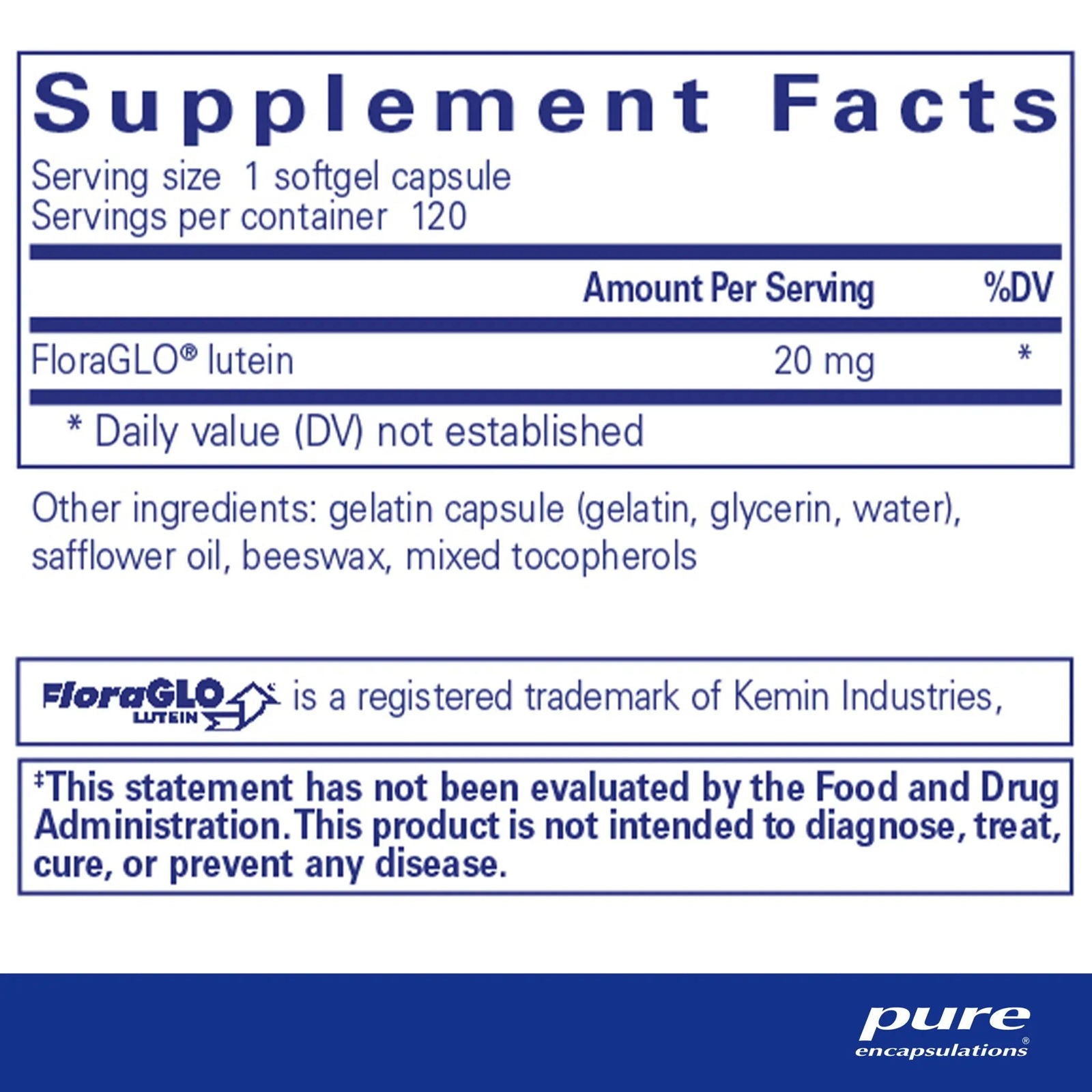 Lutein 20 mg - ROCK RIDGE PHARMACY