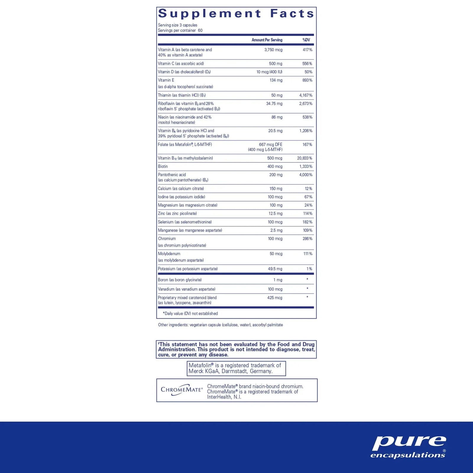 Nutrient 950 A without copper & iron - ROCK RIDGE PHARMACY