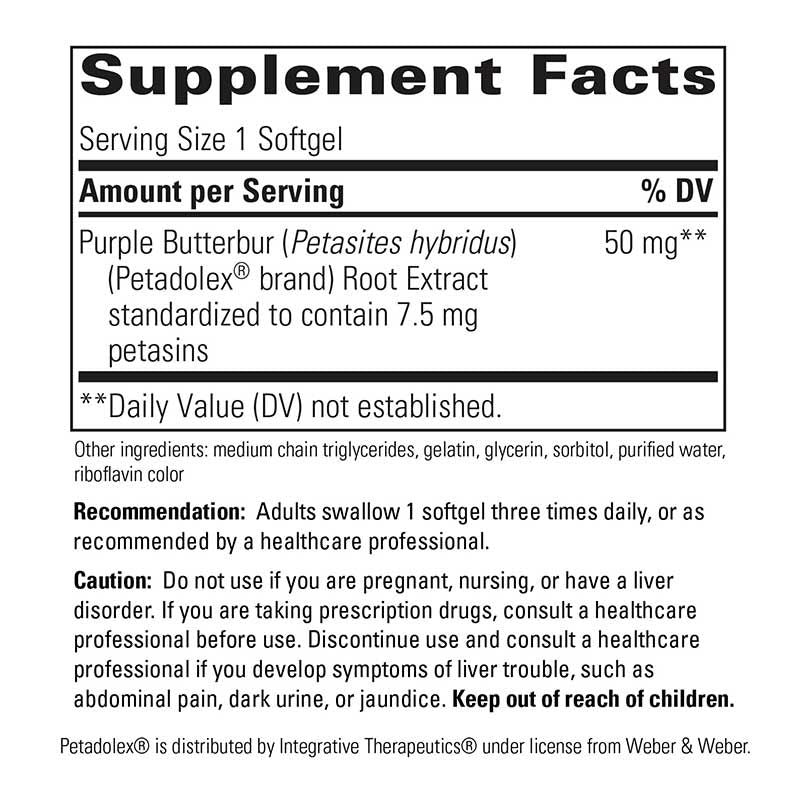 Petadolex Purple Butterbur Extract - ROCK RIDGE PHARMACY