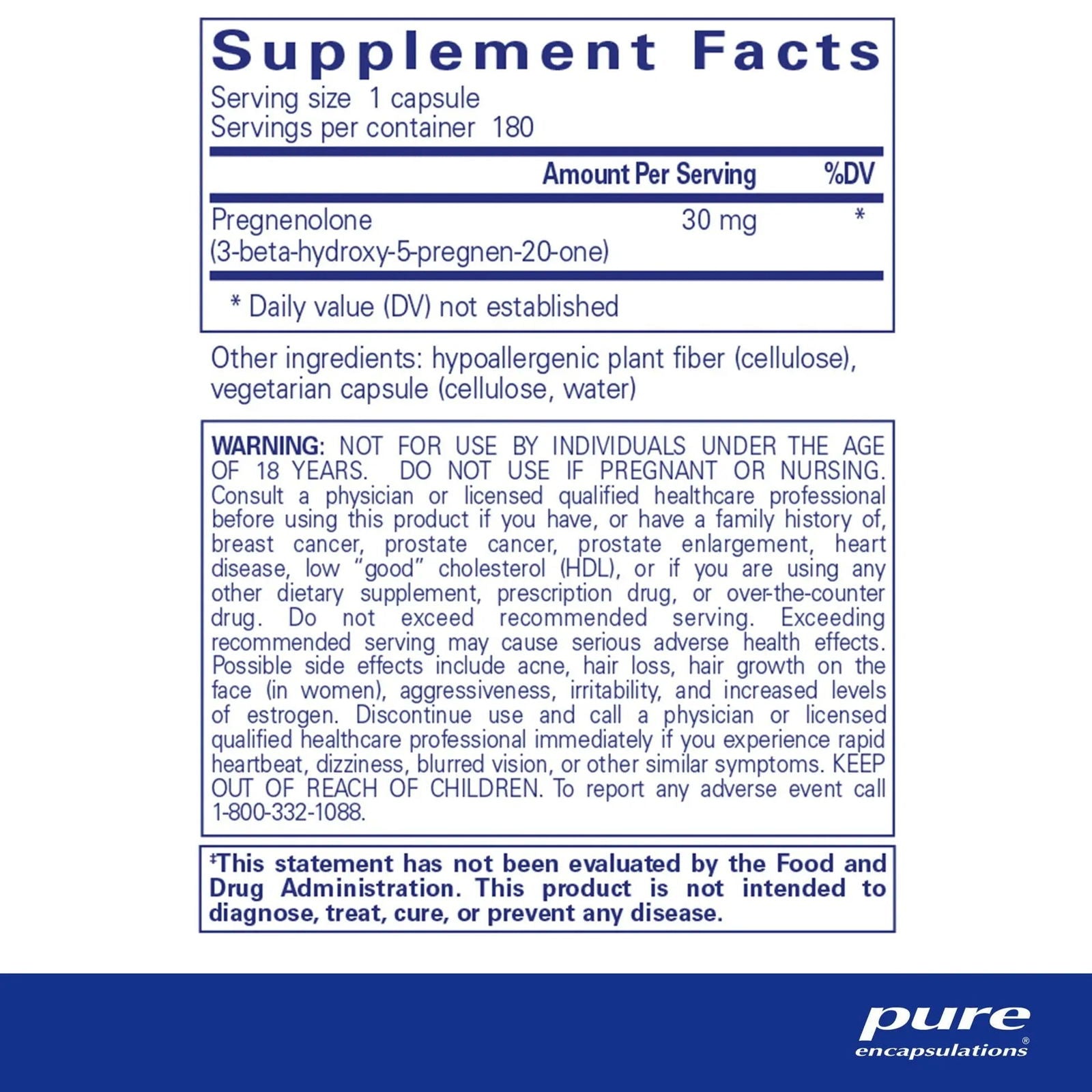 Pregnenolone 30 mg - ROCK RIDGE PHARMACY