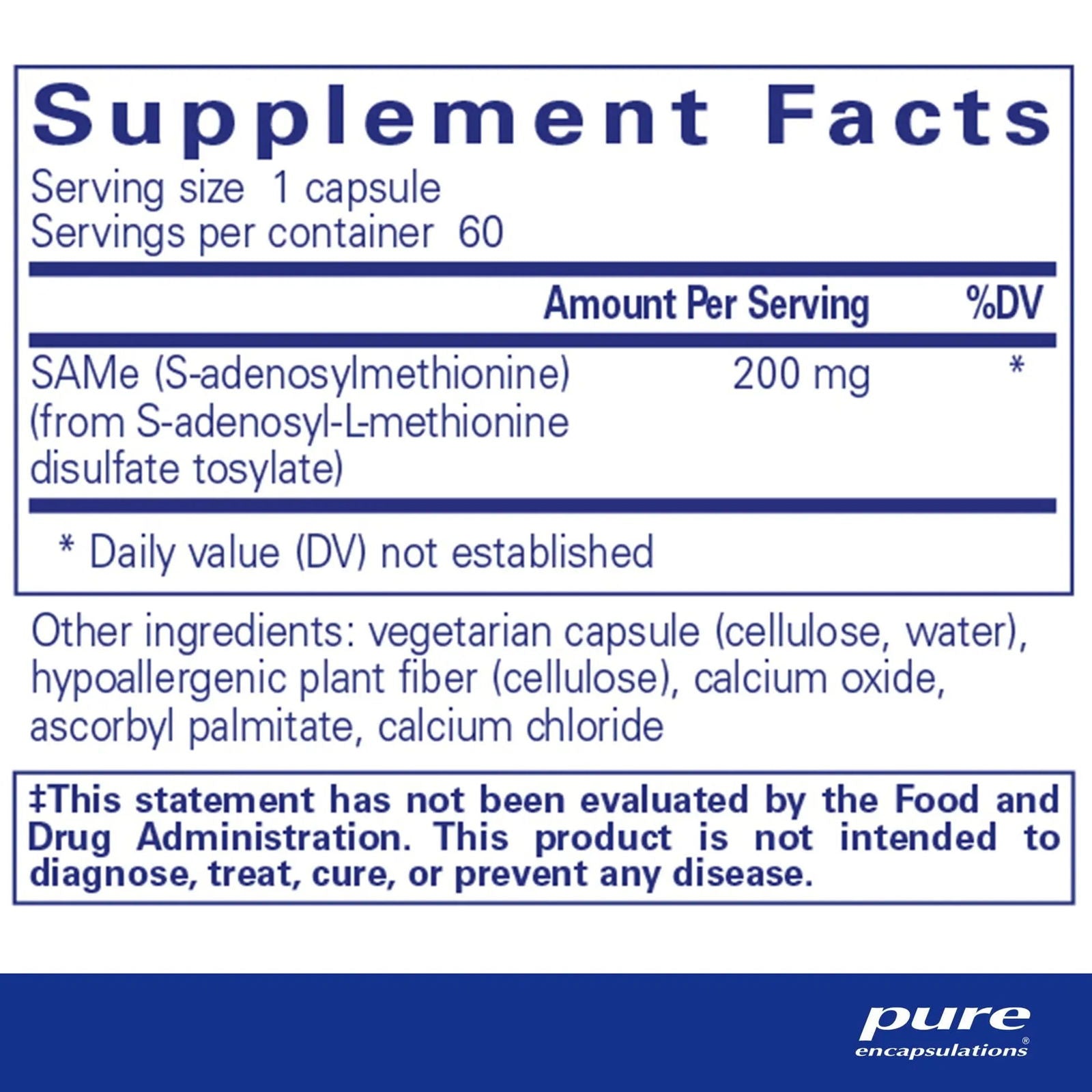 SAMe (S-Adenosylmethionine) 60's - ROCK RIDGE PHARMACY