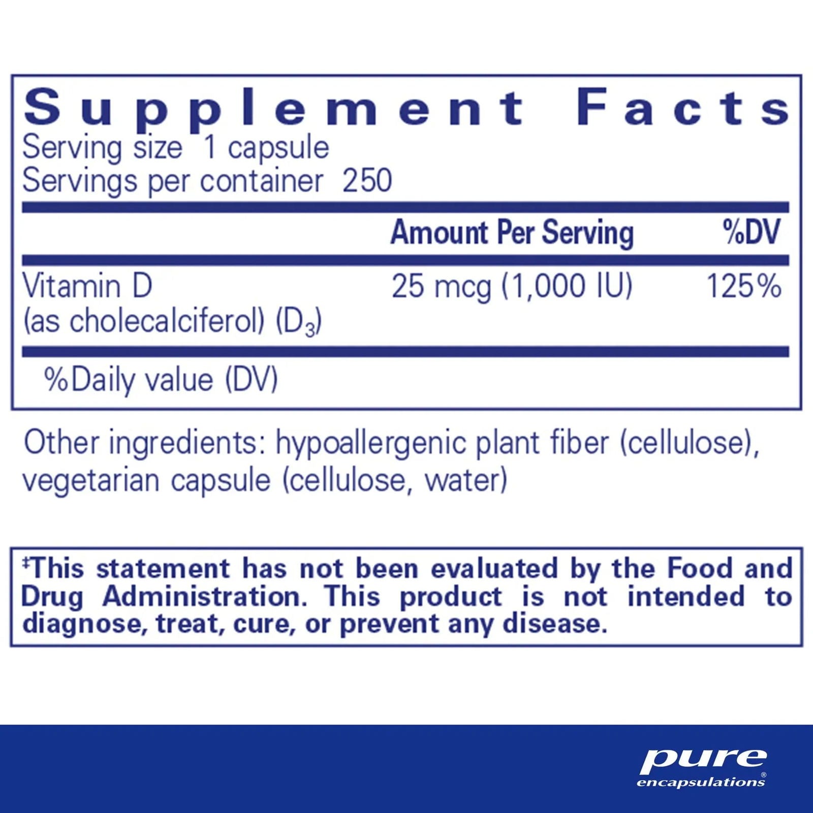 Vitamin D3 25 mcg (1,000 IU) - ROCK RIDGE PHARMACY