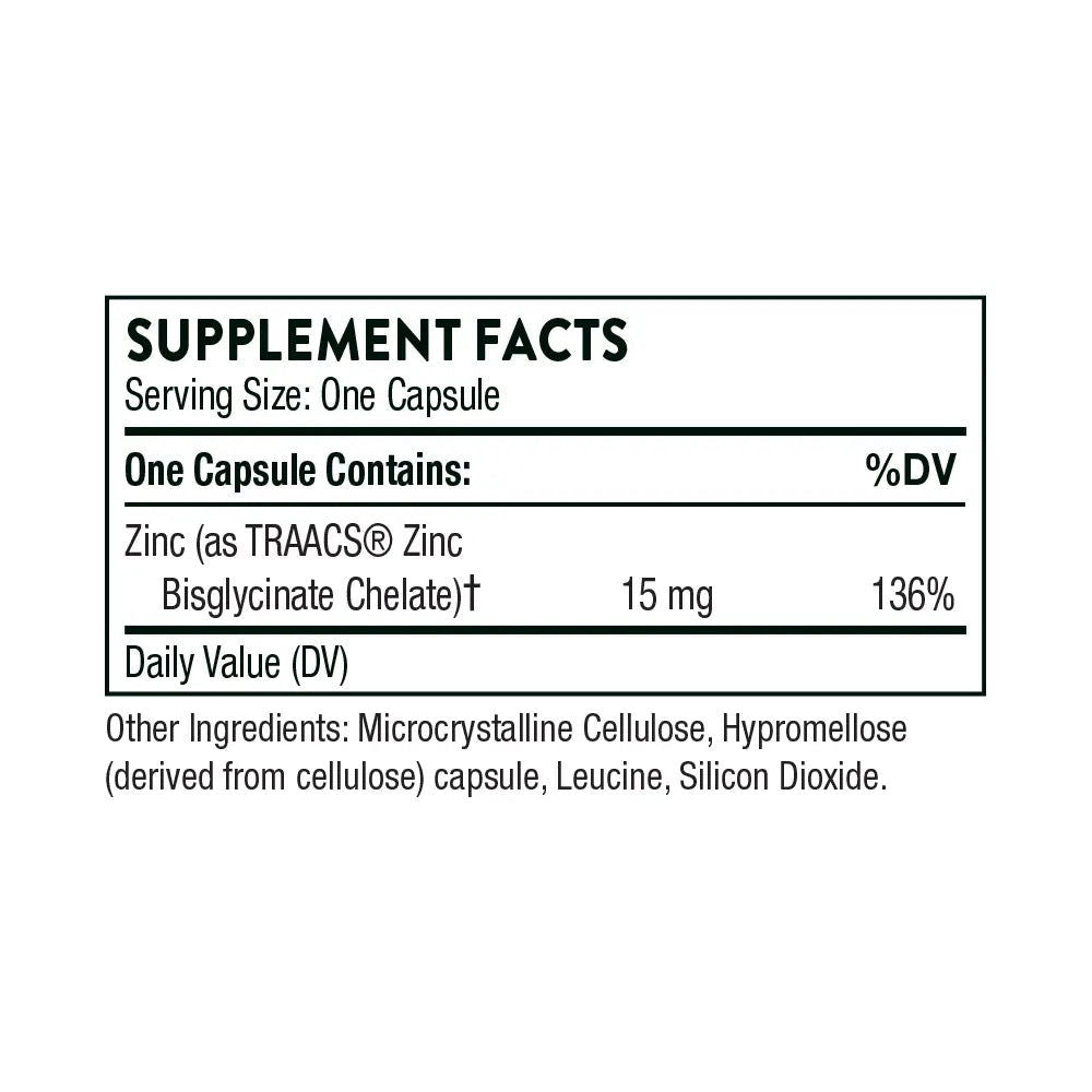 Zinc Bisglycinate 15 mg - ROCK RIDGE PHARMACY