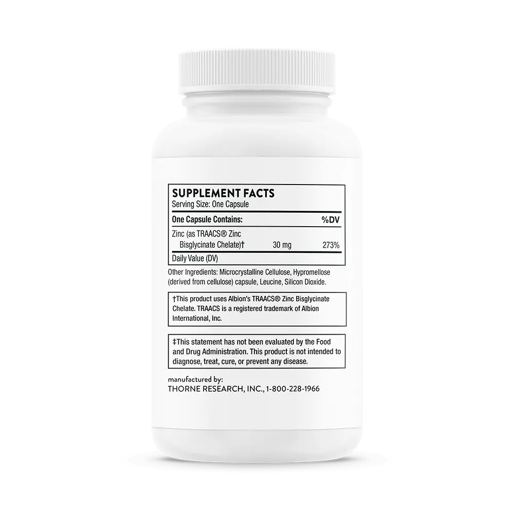 Zinc Bisglycinate 30 mg - ROCK RIDGE PHARMACY