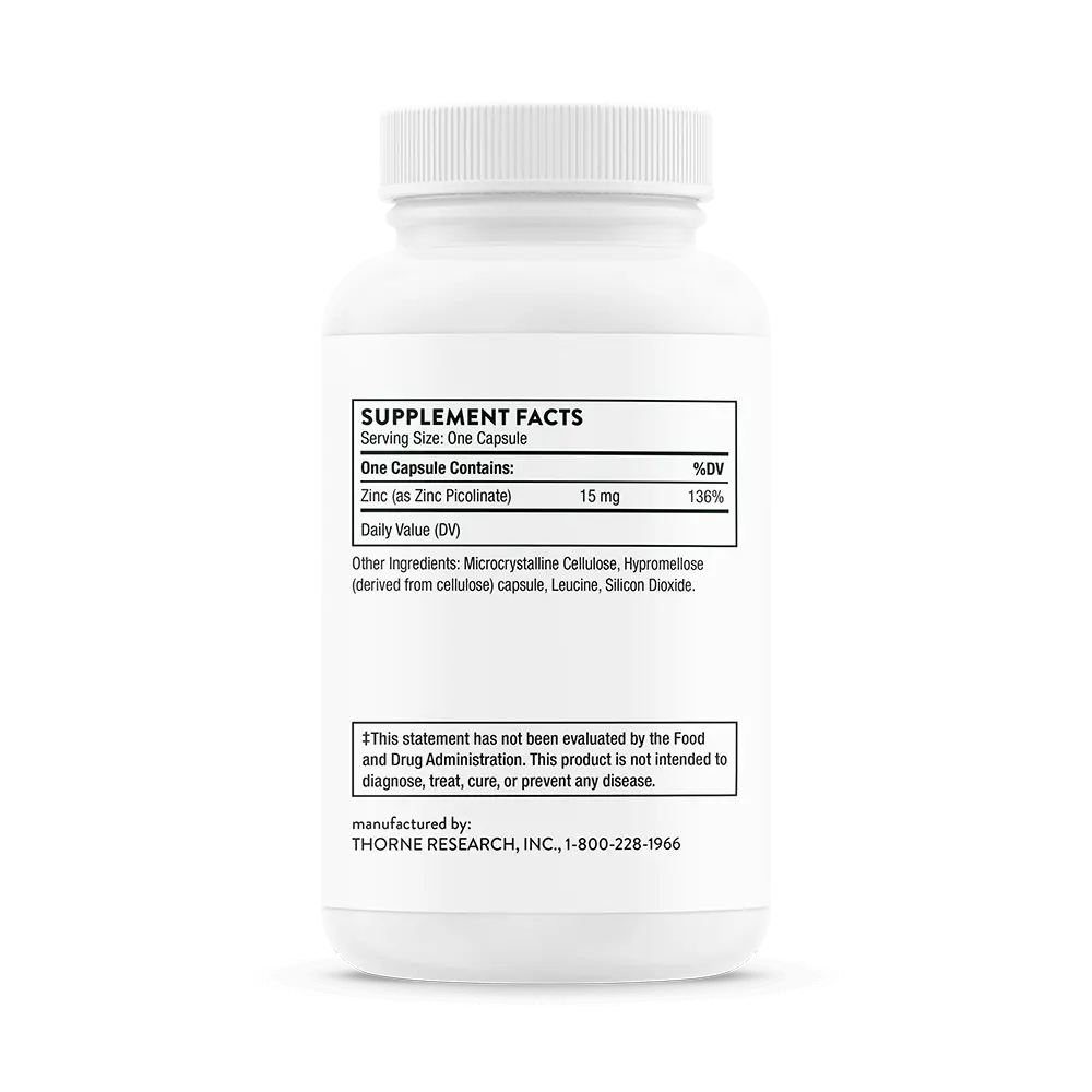 Zinc Picolinate 15 mg - ROCK RIDGE PHARMACY