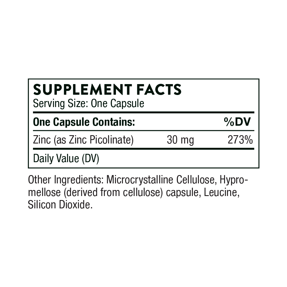 Zinc Picolinate 30 mg - ROCK RIDGE PHARMACY
