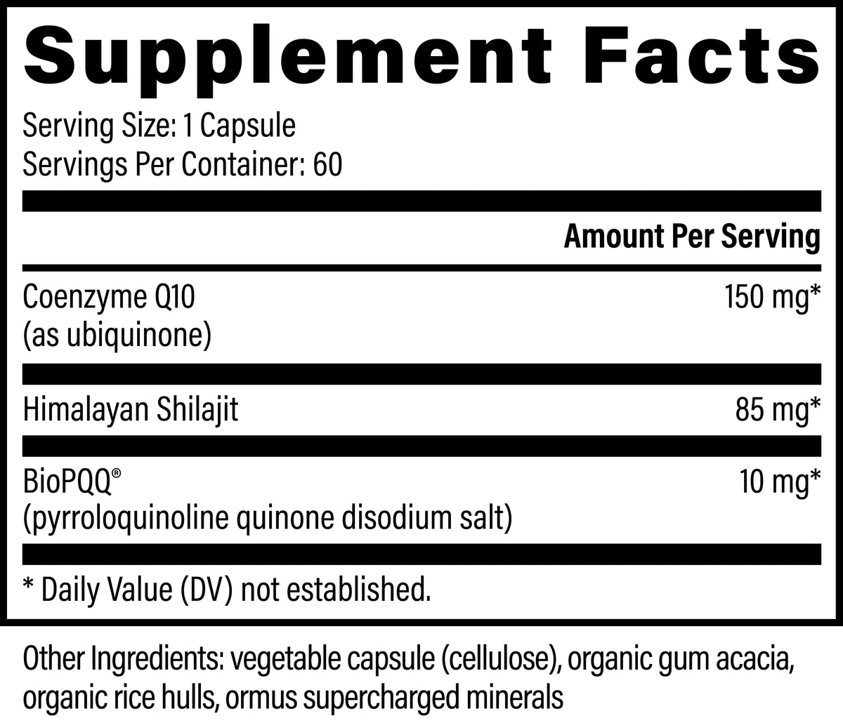 CoQ10 & BioPQQ® by Global Healing – CoQ10 150 mg & PQQ with Shilajit at Rock Ridge Pharmacy (image 2)