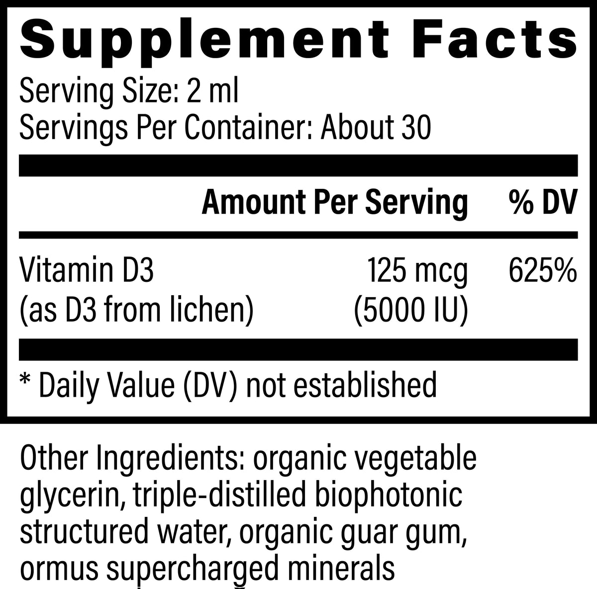 Vitamin D3 by Global Healing – Vitamin D3 5,000 IU Vegan Liquid at Rock Ridge Pharmacy (image 2)