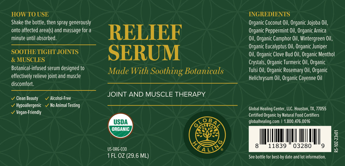 Relief Serum by Global Healing – Relief Serum Arnica & Camphor Spray at Rock Ridge Pharmacy (image 2)