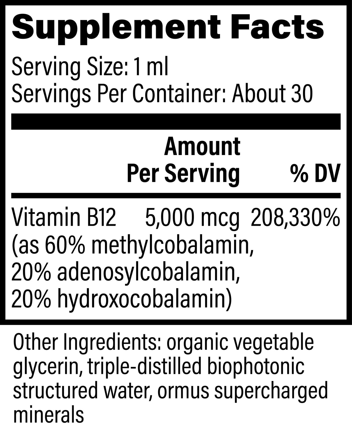 Vitamin B12 by Global Healing – Vitamin B12 5,000 mcg Methylcobalamin at Rock Ridge Pharmacy (image 2)