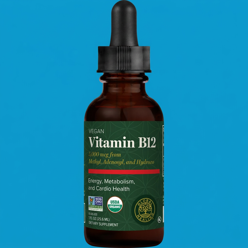 Vitamin B12 by Global Healing – Vitamin B12 5,000 mcg Methylcobalamin at Rock Ridge Pharmacy